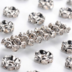 Mellandel, Strassrondell, 8x3,8mm, 20st, Platinum
