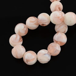 Lampwork, Glaspärlor, 14mm, Dark Salmon, 10st