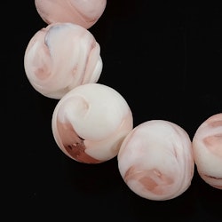 Lampwork, Glaspärlor, 14mm, Dark Salmon, 10st