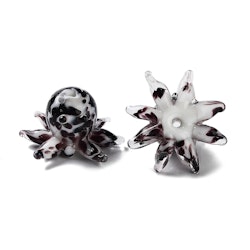 Lampwork, Glaspärlor, Bläckfisk, Black