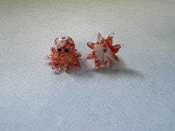 Lampwork, Glaspärlor, Bläckfisk, Coral
