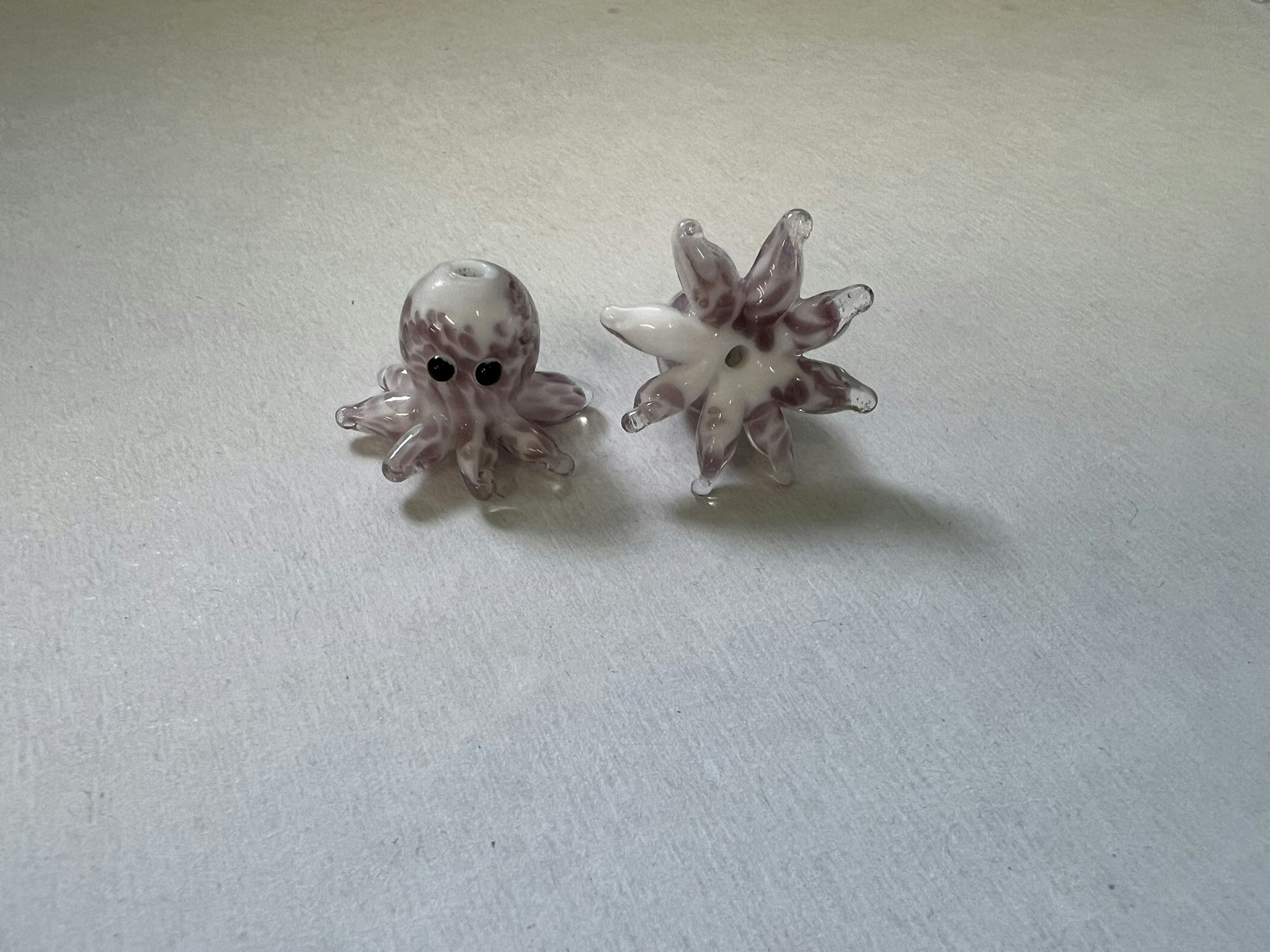 Lampwork, Glaspärlor, Bläckfisk, Rosy Brown