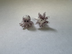Lampwork, Glaspärlor, Bläckfisk, Rosy Brown