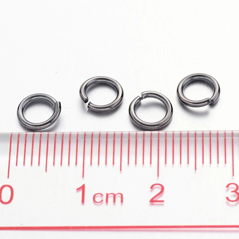 Bindringar, 6x1 mm, Gunmetal, Mässing, 50 st