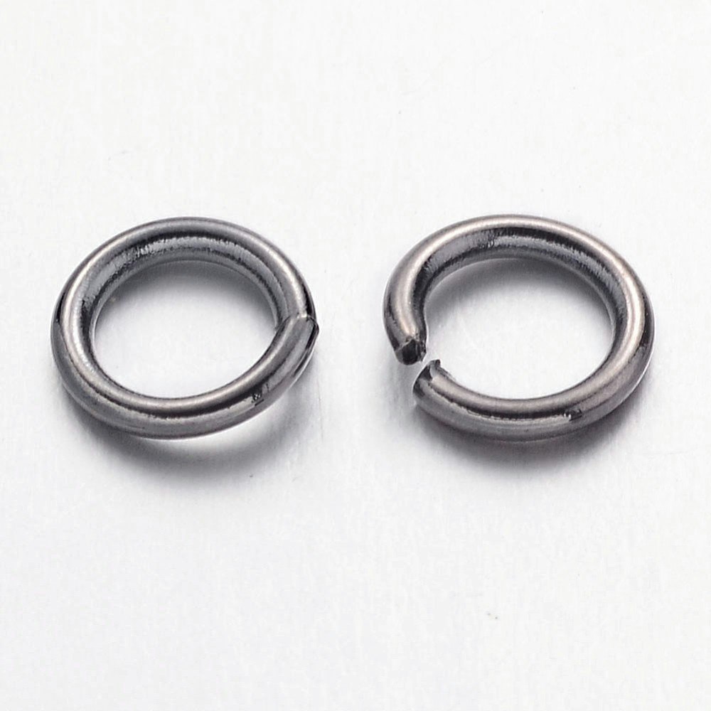 Bindringar, 6x1 mm, Gunmetal, Mässing, 50 st