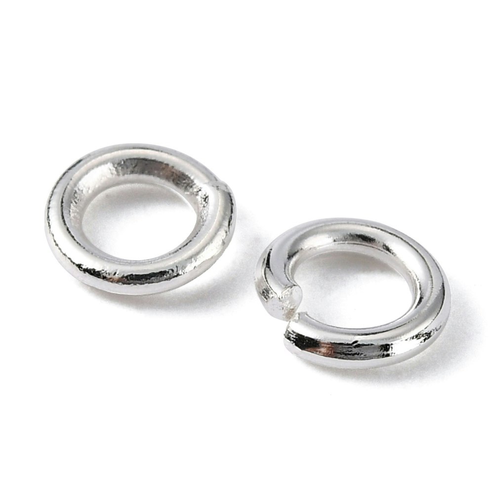 Bindringar, 5x1 mm, Silver, Mässing, 50 st