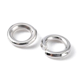 Bindringar, 5x1 mm, Silver, Mässing, 50 st