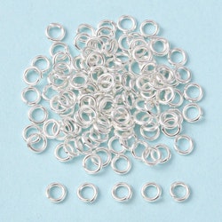 Bindringar, 5x1 mm, Silver, Mässing, 50 st