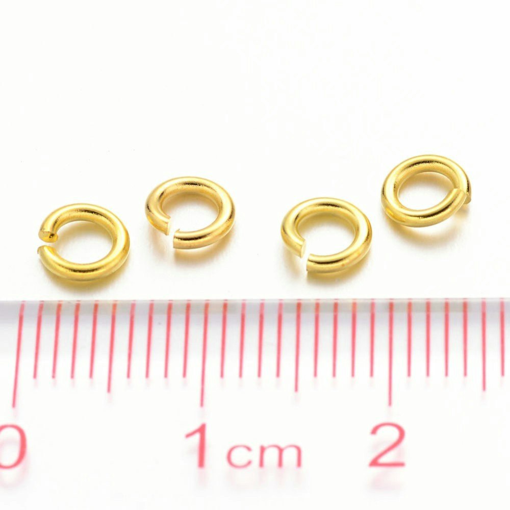 Bindringar, 5x1 mm, Guld, Mässing, 50 st