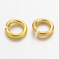 Bindringar, 5x1 mm, Guld, Mässing, 50 st