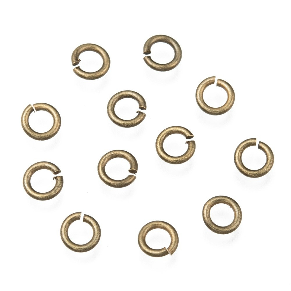Bindringar, 5x1 mm, Antique Bronze, Mässing, 50 st