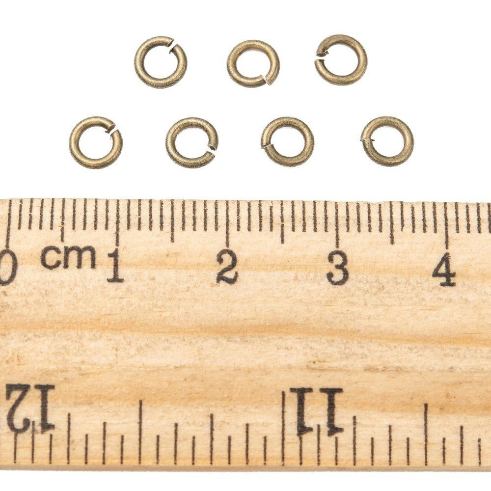 Bindringar, 5x1 mm, Antique Bronze, Mässing, 50 st