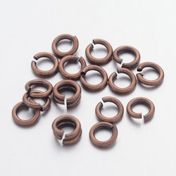 Bindringar, 5x1 mm, Red Copper, Mässing, 50 st