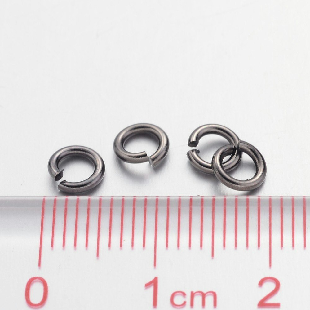 Bindringar, 5x1 mm, Gunmetal, Mässing, 50 st