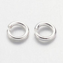 Bindringar, 4x0,8 mm, Silver, Mässing, 50 st
