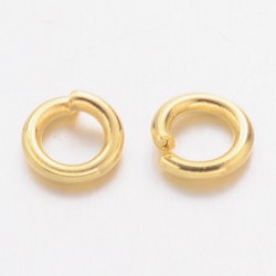 Bindringar, 4x0,8 mm, Guld, Mässing, 50 st