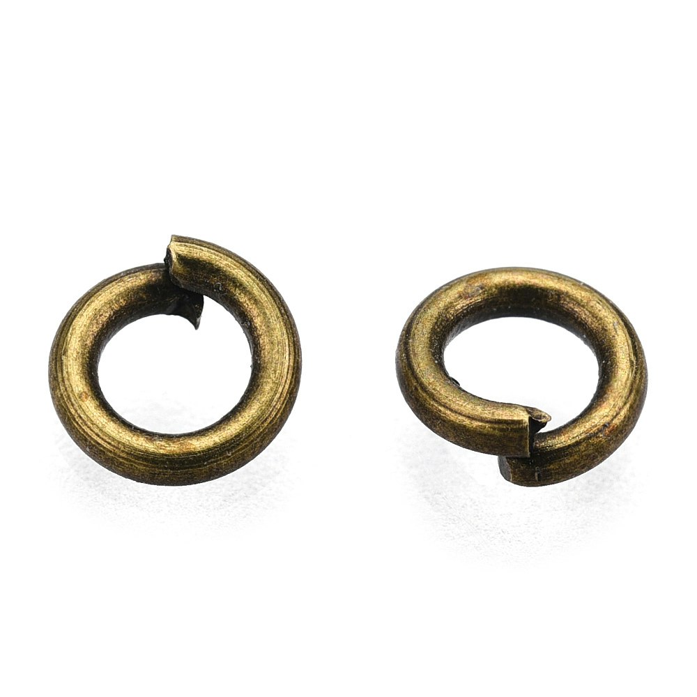 Bindringar, 4x0,8 mm, Antique Bronze, Mässing, 50 st