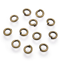 Bindringar, 4x0,8 mm, Antique Bronze, Mässing, 50 st