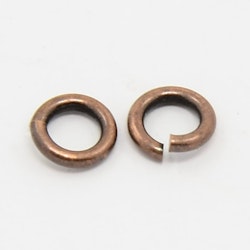 Bindringar, 4x0,8 mm, Red Copper, Mässing, 50 st