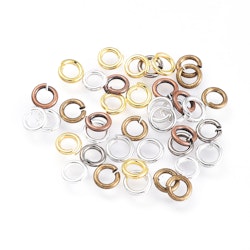 Bindringar, 4x0,8 mm, Mixade, Mässing, 50 st