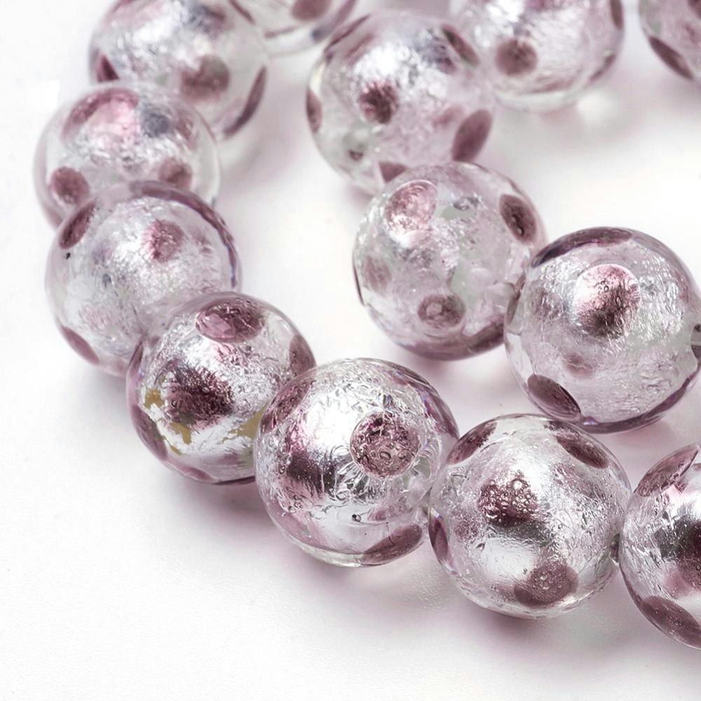Lampwork, Glaspärlor, 12mm, 1st, Rosy Brown