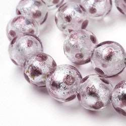 Lampwork, Glaspärlor, 12mm, 1st, Rosy Brown