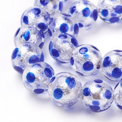 Lampwork, Glaspärlor, 12mm, 1st, Blue