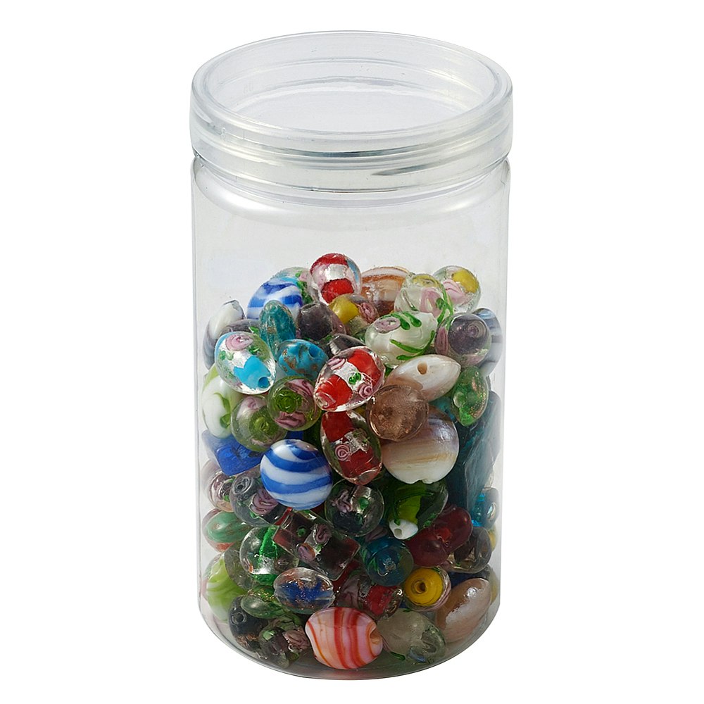 Lampwork, Glaspärlor, 120 st i box, Flera färger