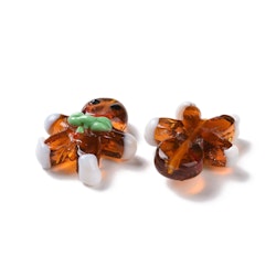 Lampwork, Glaspärlor, Pepparkaka, 1st, Sienne