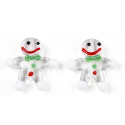 Lampwork, Glaspärlor, Pepparkaka, 1st, Clear