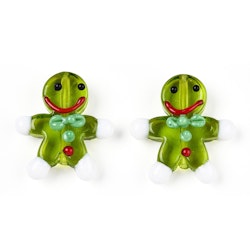 Lampwork, Glaspärlor, Pepparkaka, 1st, Olive Drab