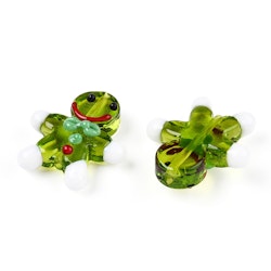 Lampwork, Glaspärlor, Pepparkaka, 1st, Olive Drab