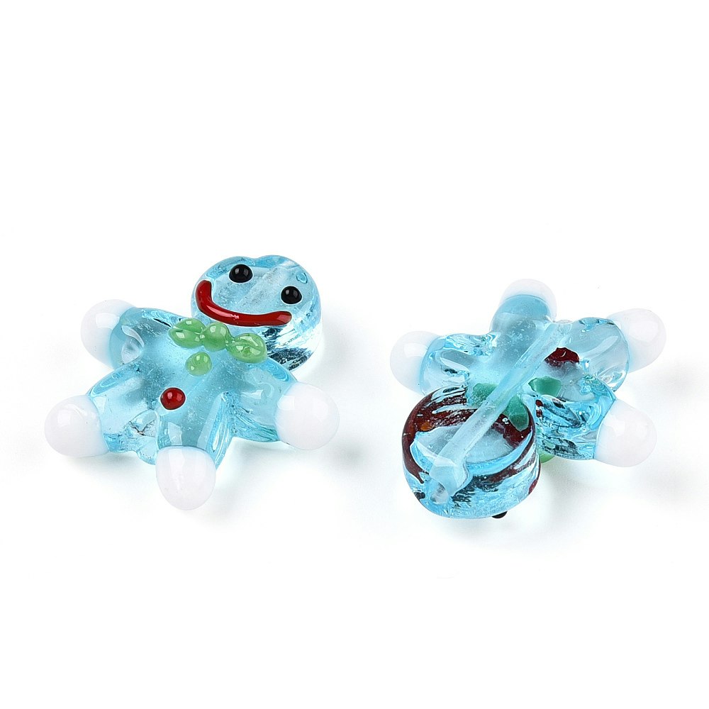 Lampwork, Glaspärlor, Pepparkaka, 10st, Olika färger