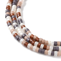 Lampwork, Glaspärlor, Tjeckiska, 224st, Coconut Brown