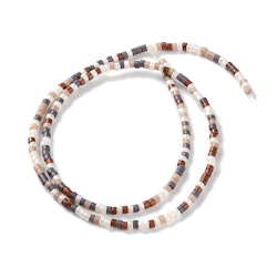 Lampwork, Glaspärlor, Tjeckiska, 224st, Coconut Brown