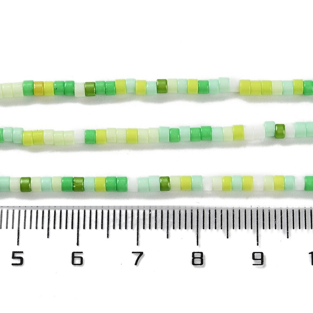 Lampwork, Glaspärlor, Tjeckiska, 224st, Green Yellow