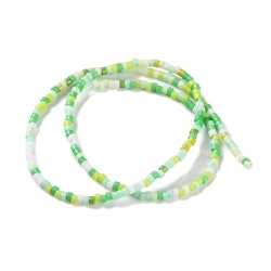 Lampwork, Glaspärlor, Tjeckiska, 224st, Green Yellow