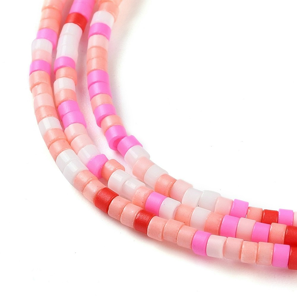 Lampwork, Glaspärlor, Tjeckiska, 224st, Pink