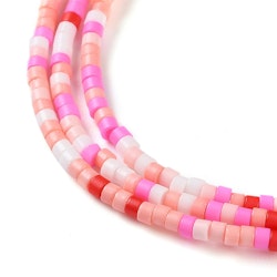 Lampwork, Glaspärlor, Tjeckiska, 224st, Pink