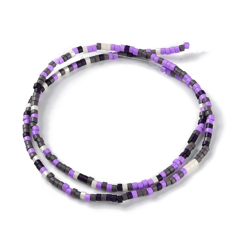 Lampwork, Glaspärlor, Tjeckiska, 224st, Purple