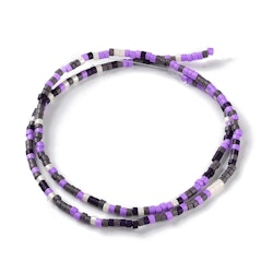 Lampwork, Glaspärlor, Tjeckiska, 224st, Purple