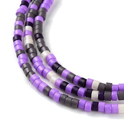 Lampwork, Glaspärlor, Tjeckiska, 224st, Purple