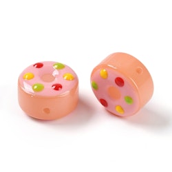 Lampwork, Glaspärlor, Munk, 1st, Coral