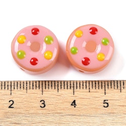 Lampwork, Glaspärlor, Munk, 1st, Coral