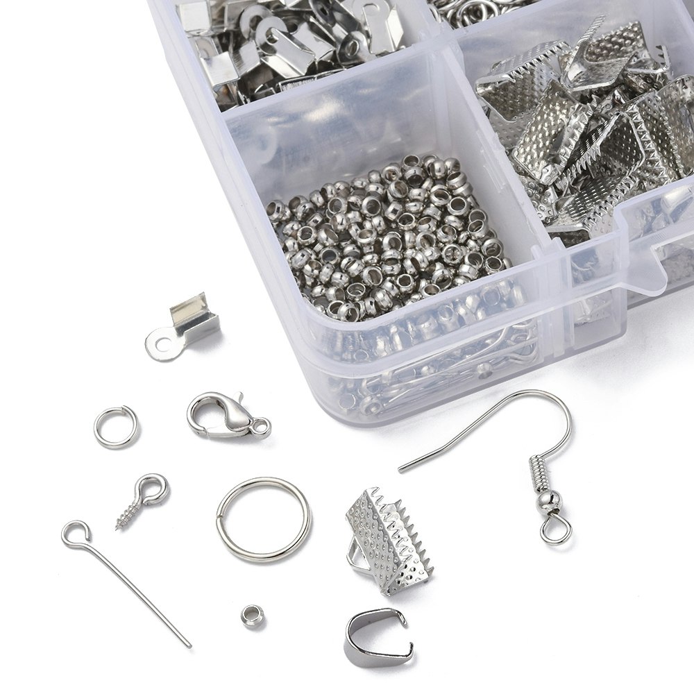 Smyckesdels-kit, 10 olika delar ,Platina