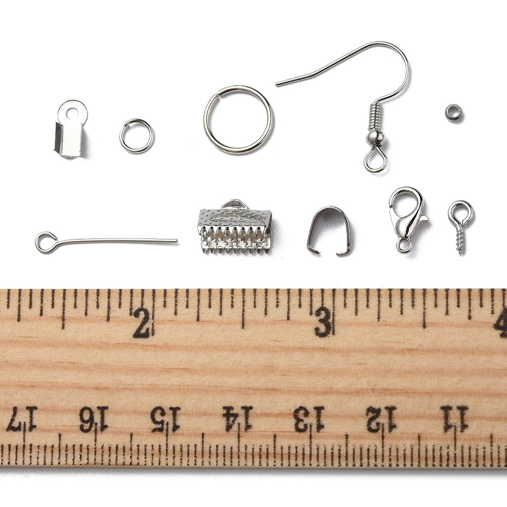 Smyckesdels-kit, 10 olika delar ,Platina