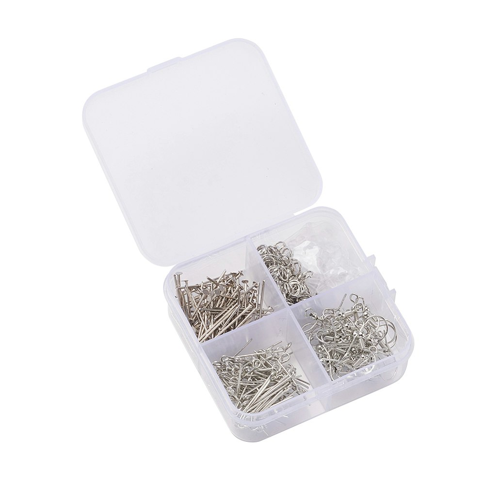 Litet örhänges-kit, 5 olika delar, Platina
