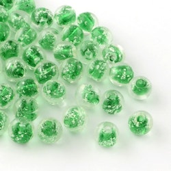 Lampwork, Glaspärlor, Lyser i mörker, Green