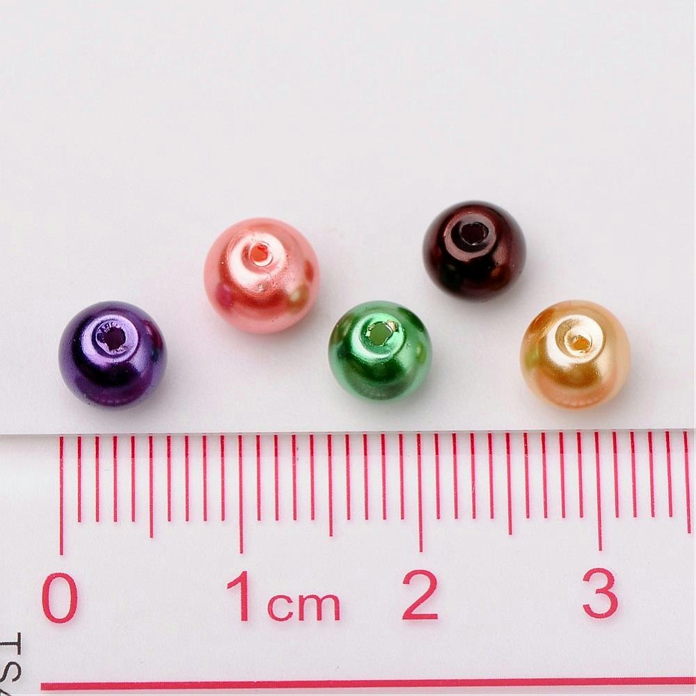 Glaspärlor, 6mm, 200st, Halloween Mix