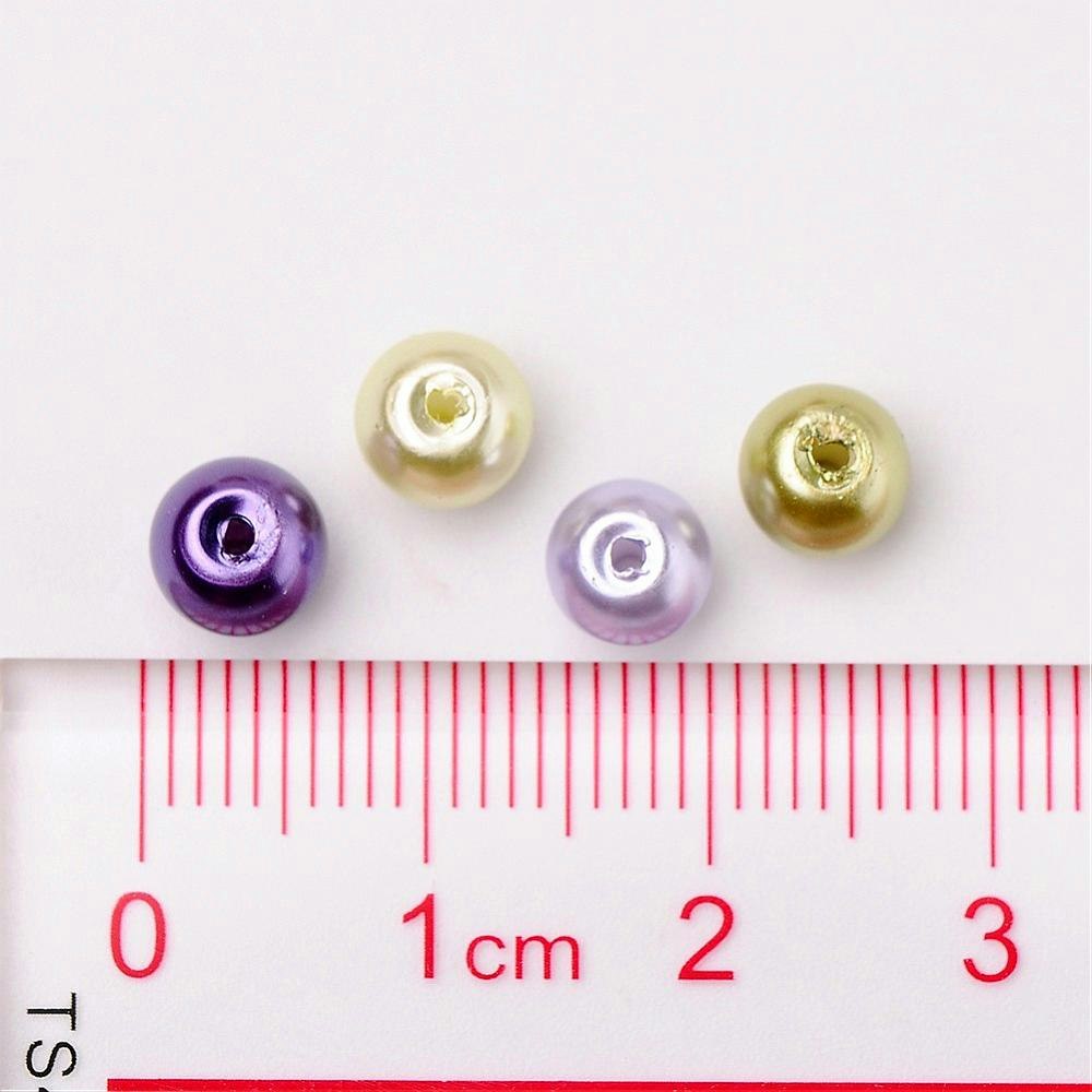 Glaspärlor, 6mm, 200st, Lavender Garden Mix